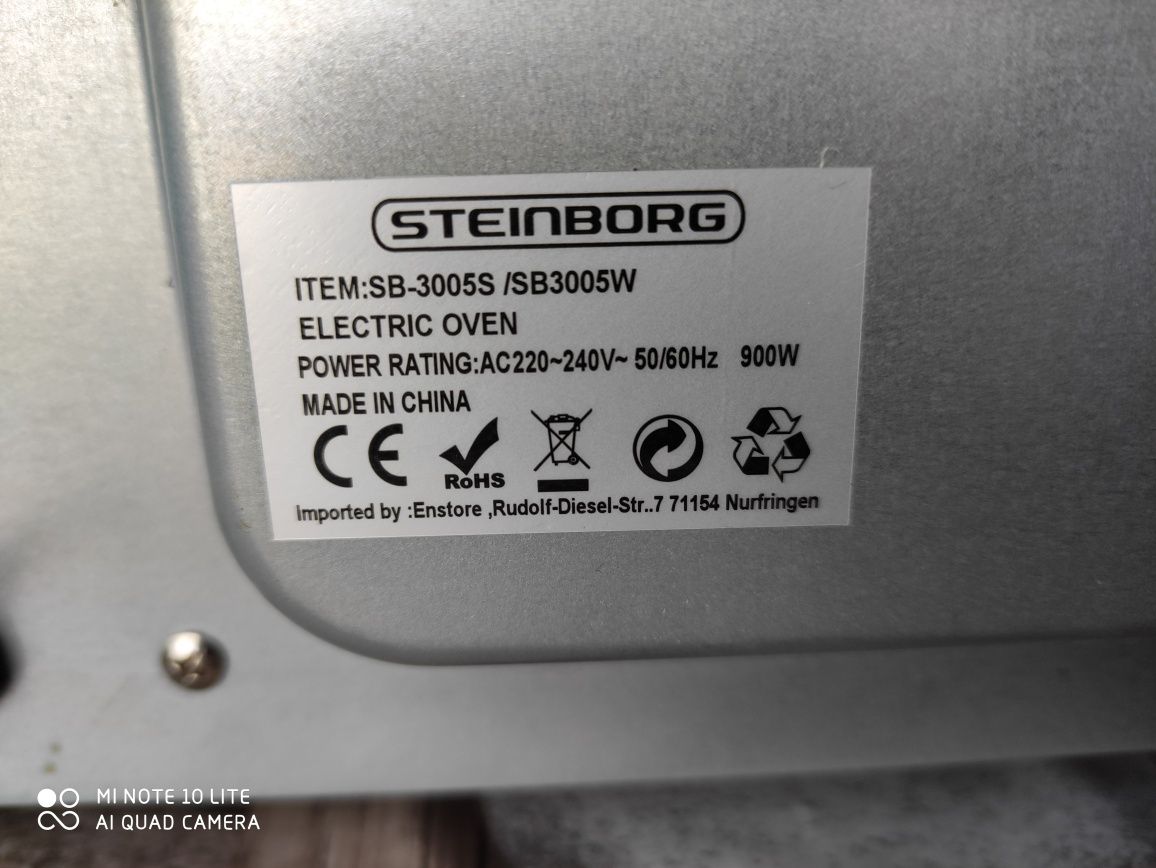 Mini piekarnik opiekacz grill elektryczny Steinborg
