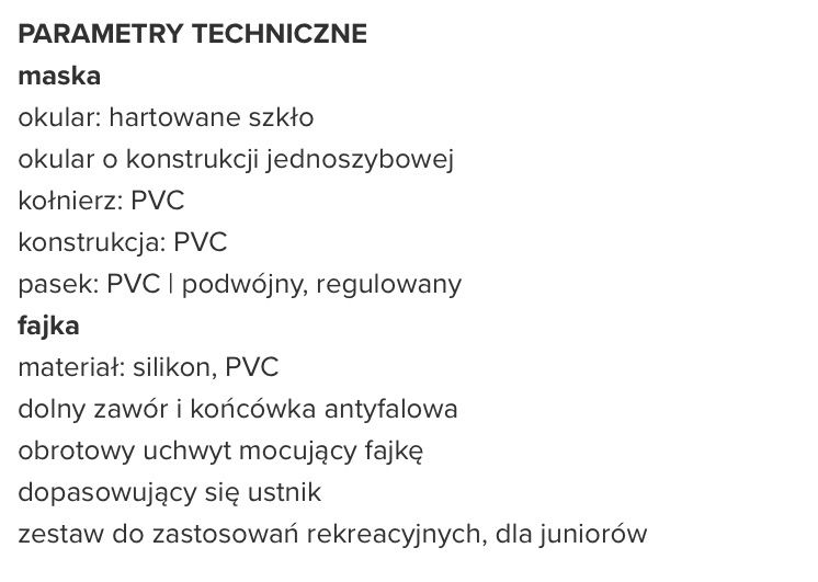 SPOKEY zestaw do nurkowania dla dzieci NOWY