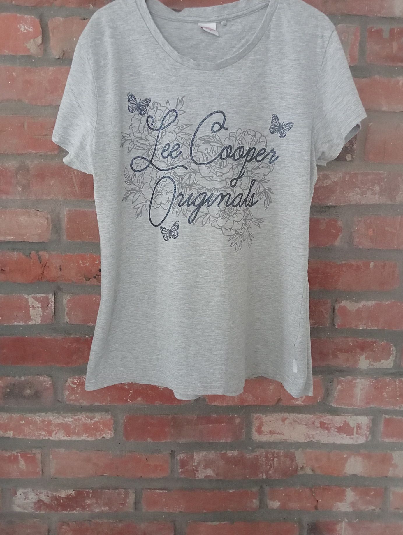 Szary T-shirt Lee Cooper
