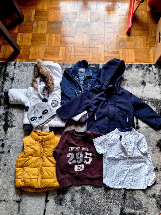 MEGA PAKA niemowlęce chłopiec rozmiar 74 kurtki bezrekawnik