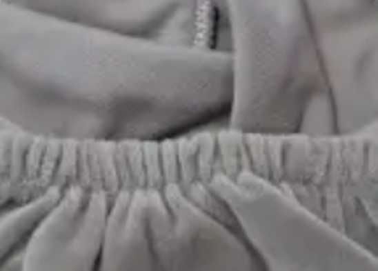 Szare pokrowce na krzesła, 4 sztuki