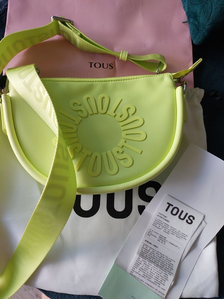 Torebka Tous Miranda soft limonkowa
