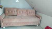 RATY sofa skandynawska glamour kanapa rozkładana łóżko kryształy uszak
