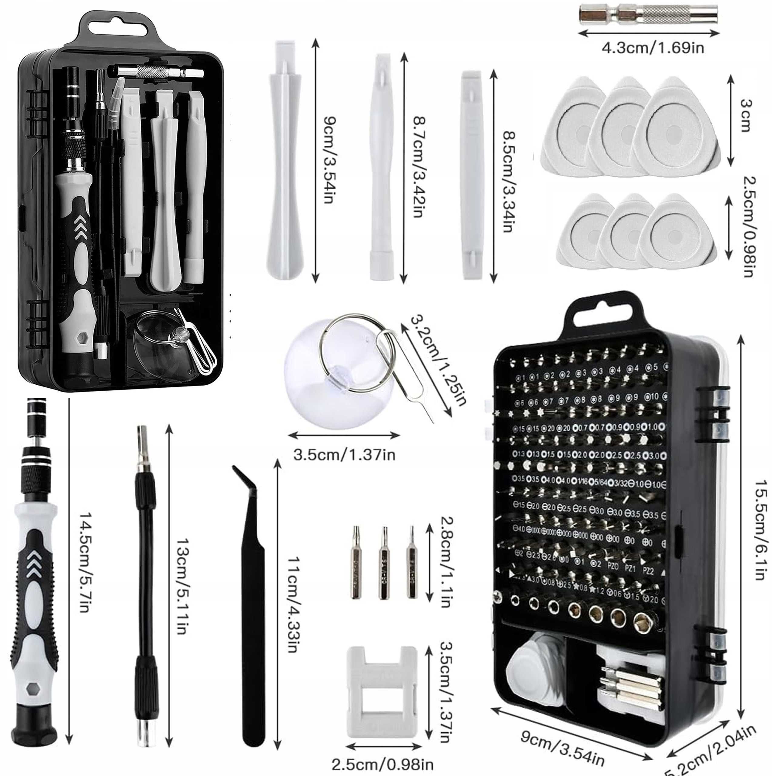 Zestaw śrubokrętów 118w1 precyzyjne wkrętaki TORX K-1309