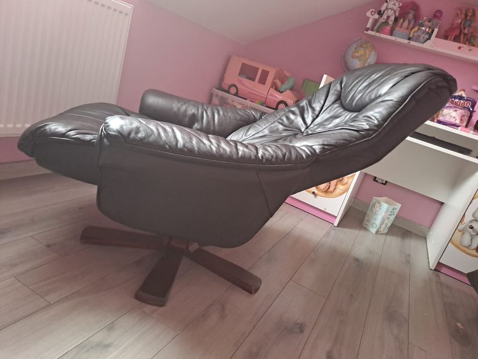 Fotel skórzany z podnuszkiem