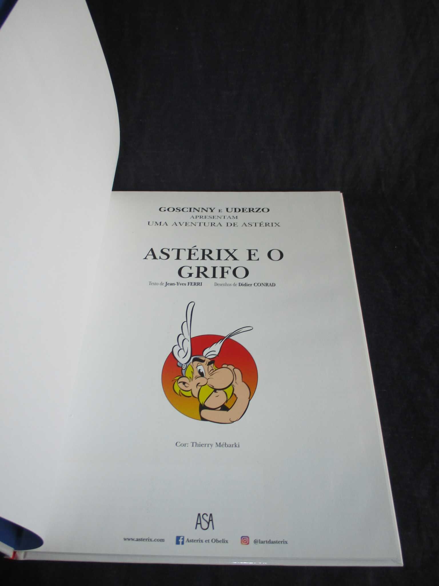 Livro BD Astérix e o Grifo Astérix e Obélix Asa 1ª edição CD Numerado