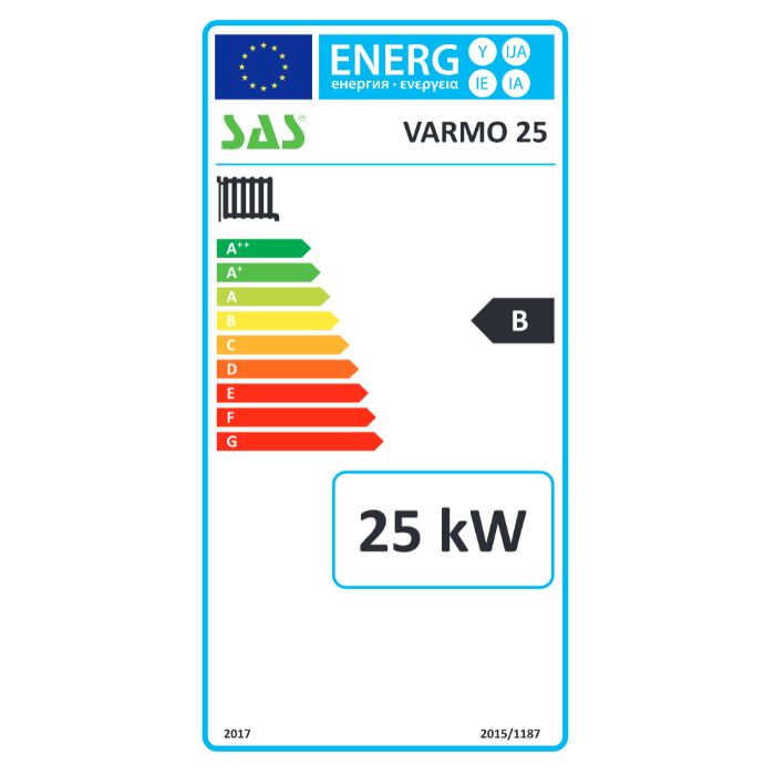 Kocioł, piec SAS VARMO 25 kW - zasypowy / tradycyjny 5 Klasa Ecodesign