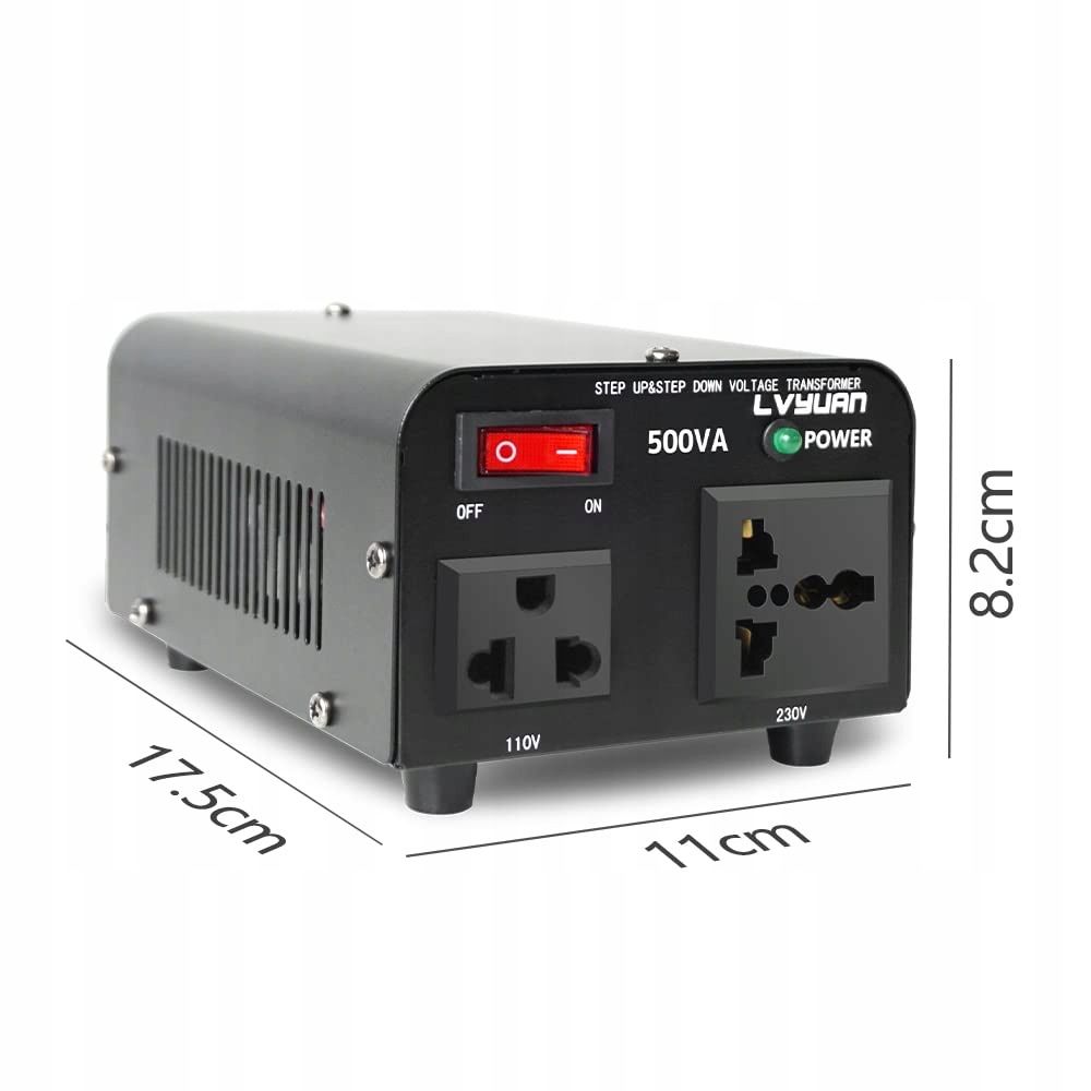 Yinleader Przetwornica transformator konwerter napięcia 110/220V AC