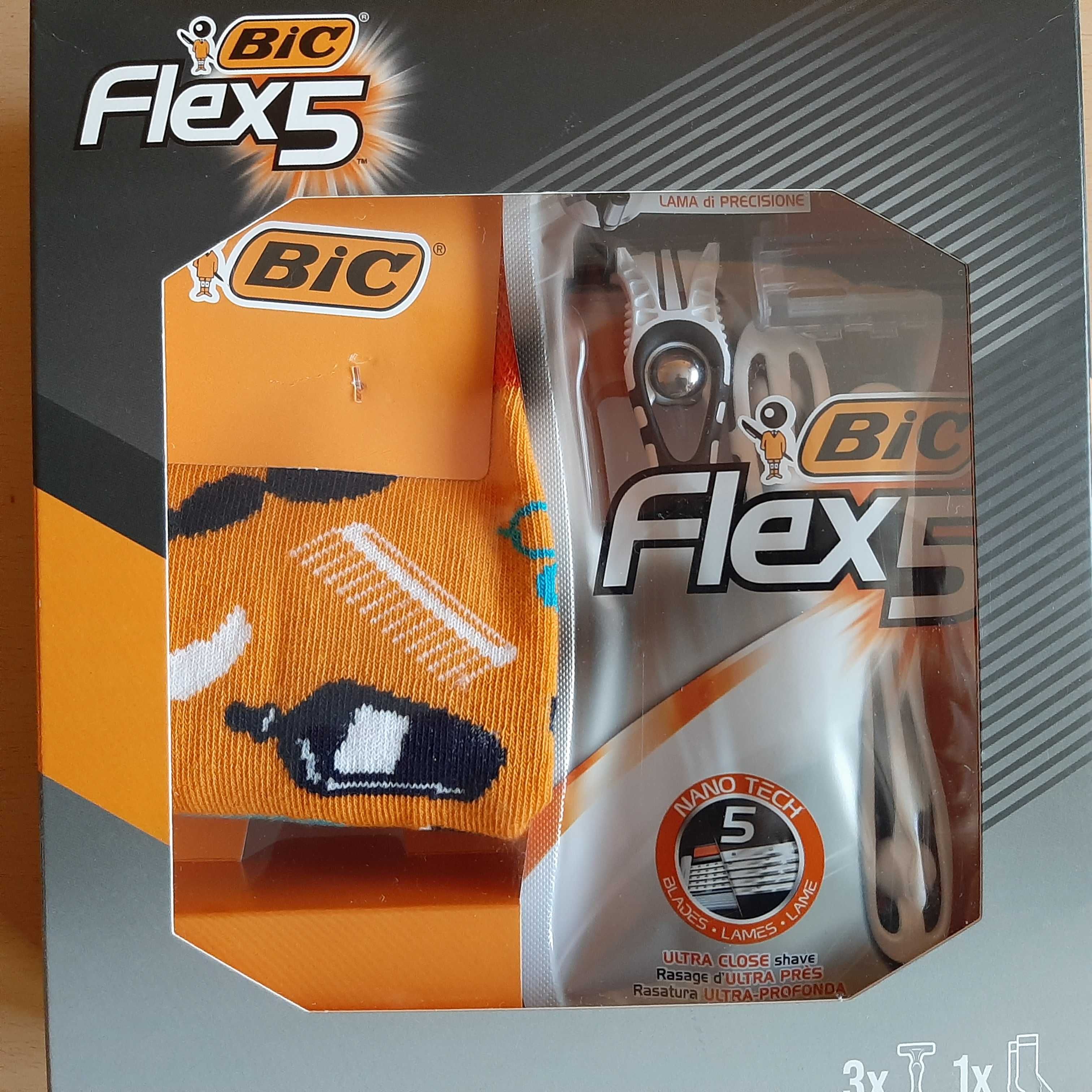 Zestaw Bic Flex 5 maszynka do golenia +skarpety mężczyzny Men chłopaka