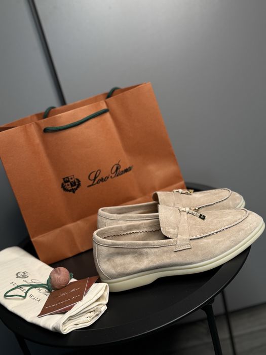 Лофери лорики loro piana lp туфлі бежеві замшеві лоро піана 39 40