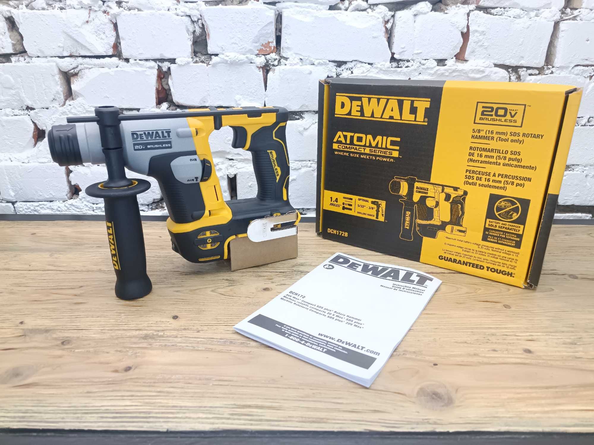 Безщітковий аккумуляторний перфоратор DeWalt DCH172B DCH172  з США