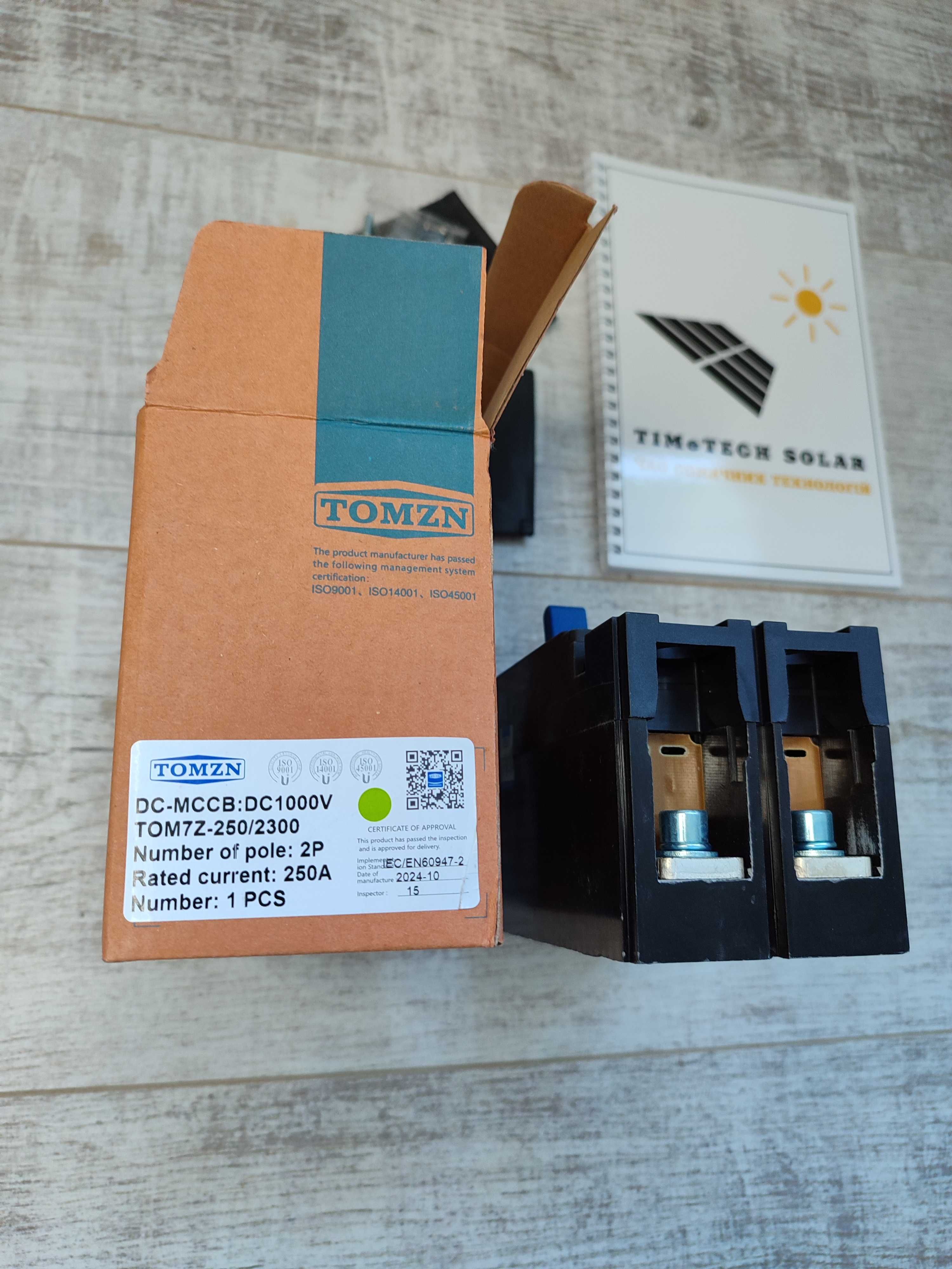 Автомат DC для акумуляторів TOMZN 250А 12-1000В / Deye 10-15