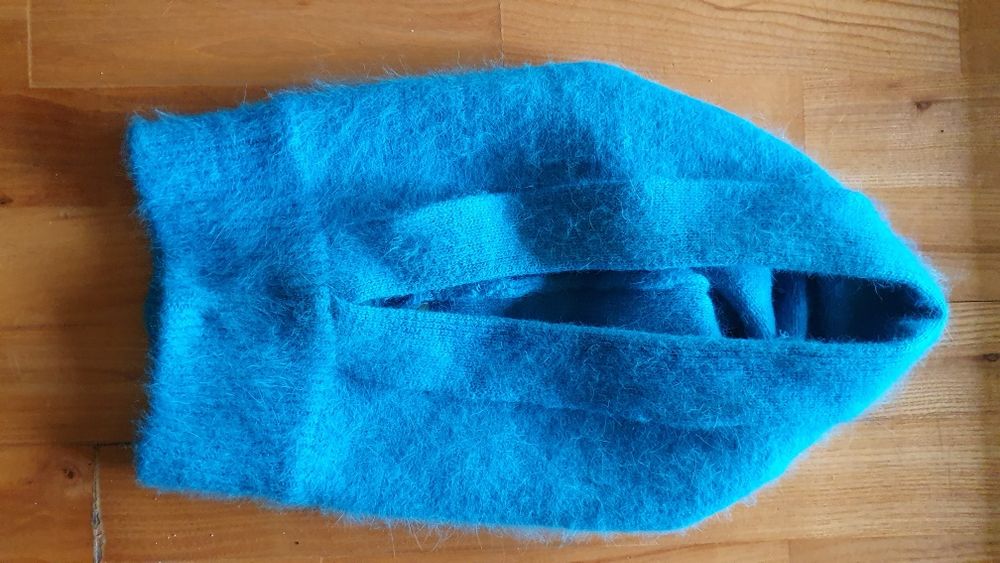 Niebieski komin kominiarka balaclava angora