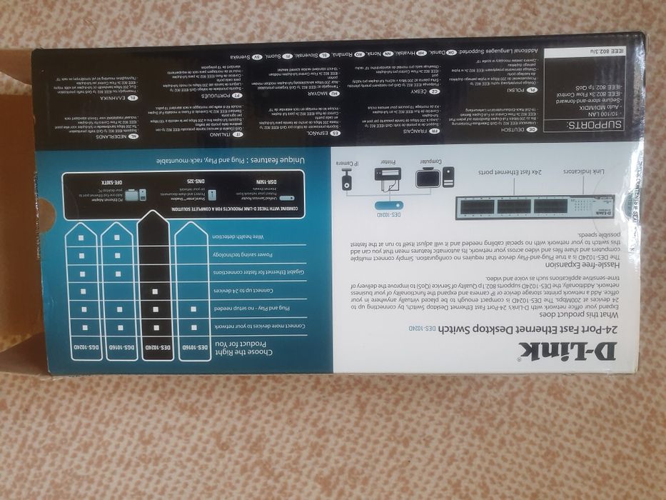 D-Link DES-1024D - 24 portowy niezarządzalny Switch Fast Ethernet NOWY