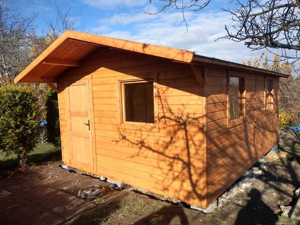 Domek drewniany, ogrodowy, na działkę 4x5m