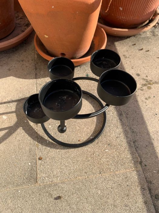 Castiçal de Ferro Preto para 5 Velas