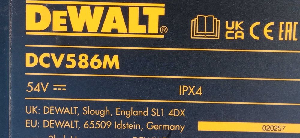 Odkurzacz DEWALT 54V Z Otrząsaczem  BODY