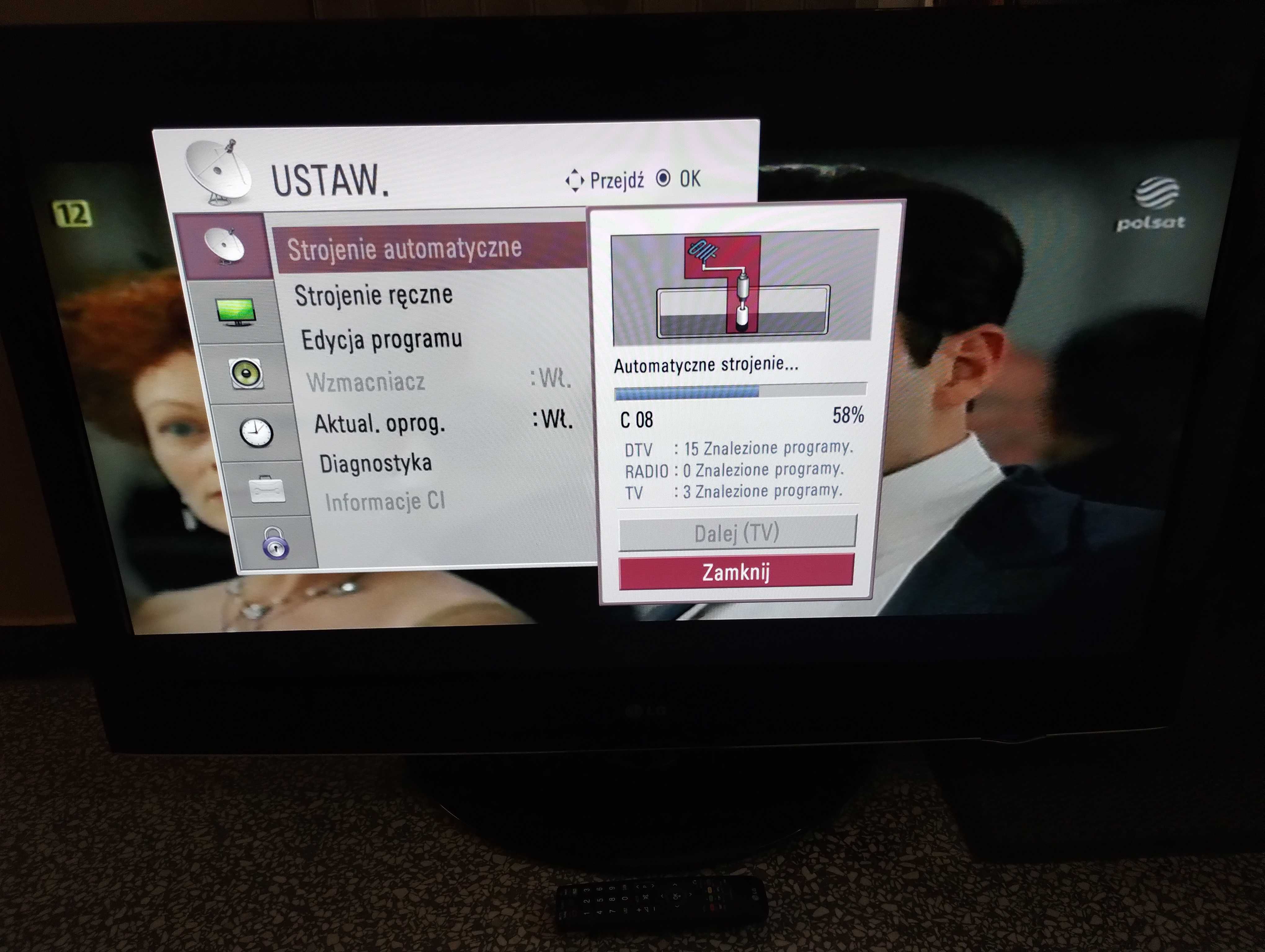 TV płaski "LG" 42cale z pilotem