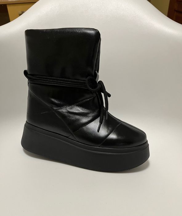 36 37 Зима натуральная кожа мех цигейка угги дутики сапоги ботинки