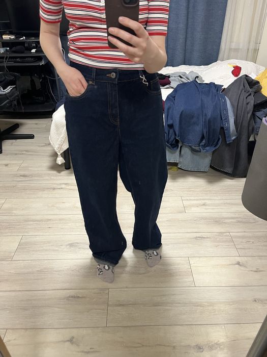 Джинси темно cині широкі cos arket massimo zara