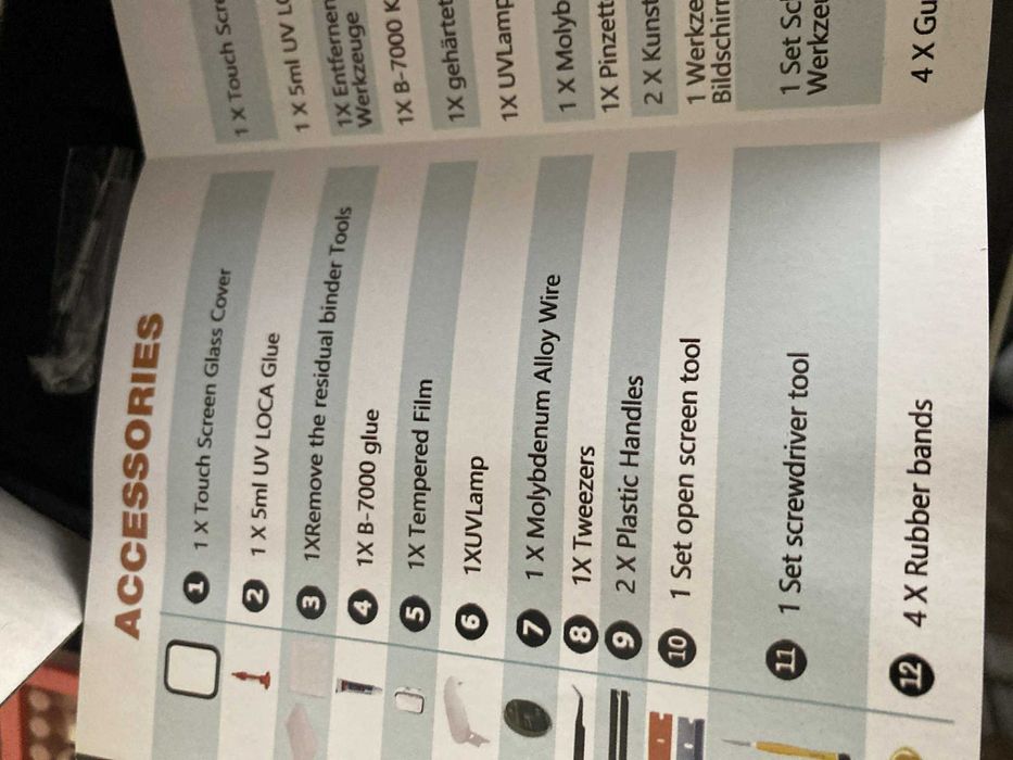 Kit reparação vidro frontal - Compatível com Apple Watch 38mm