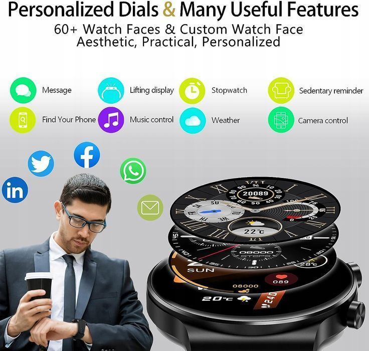 inteligentny zegarek aimoonsa, smartwatch