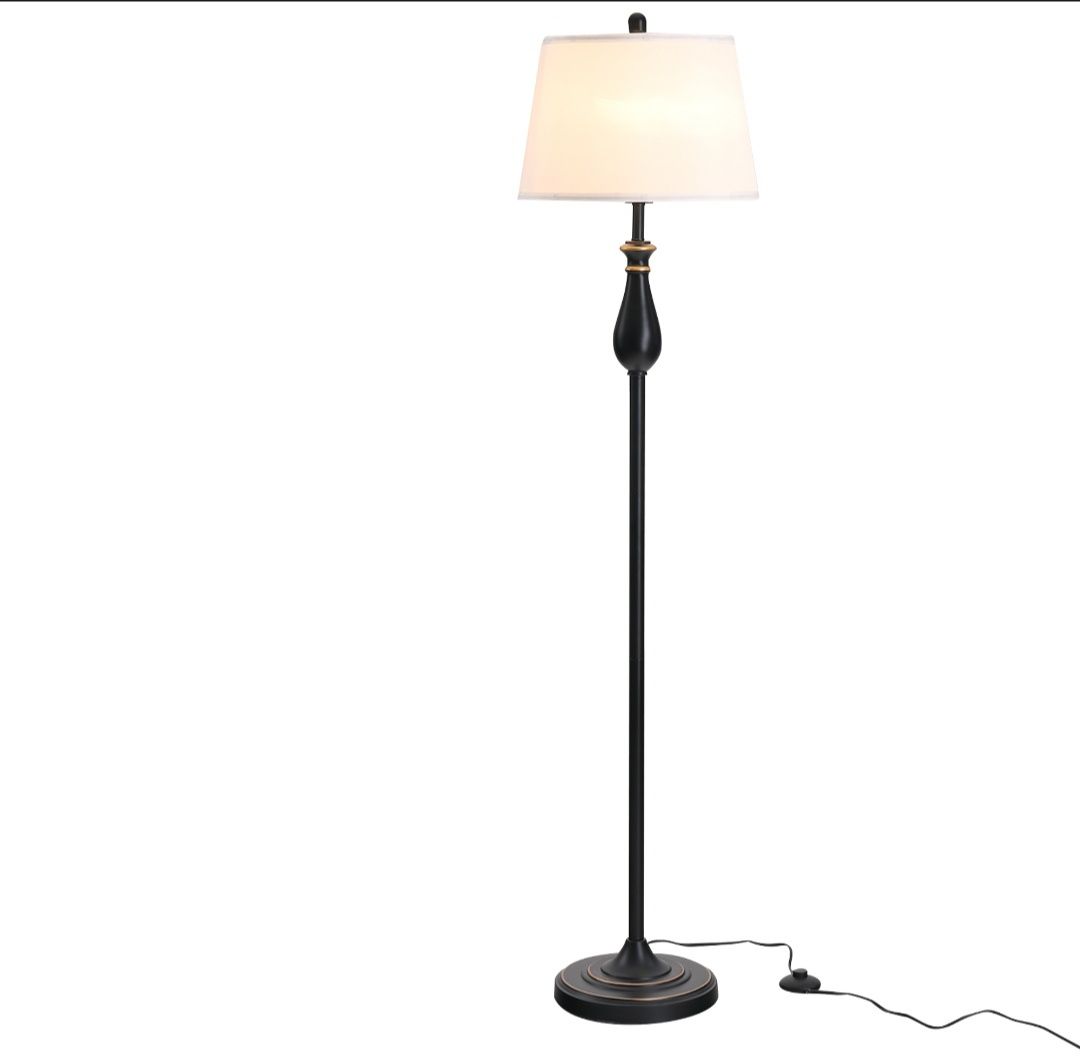 Zestaw 3 lamp 1 lampa podłogowa 2 lampy stołowe