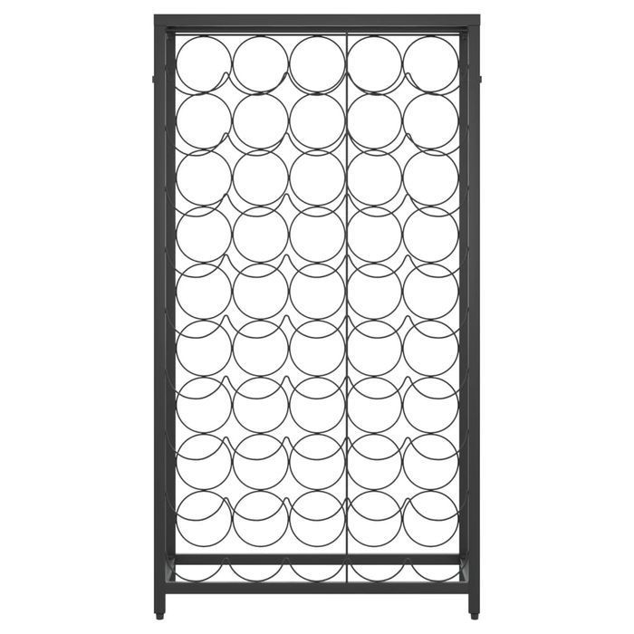 vidaXL Stojak na 45 butelek, czarny, 54x18x100 cm, kute żelazo
