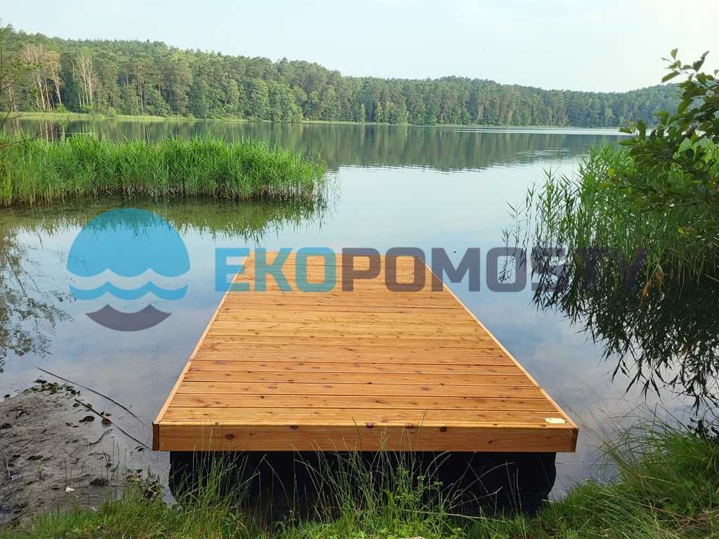 OD RĘKI - Pomost pływający, platforma pływająca, tratwa 4x2m modrzew