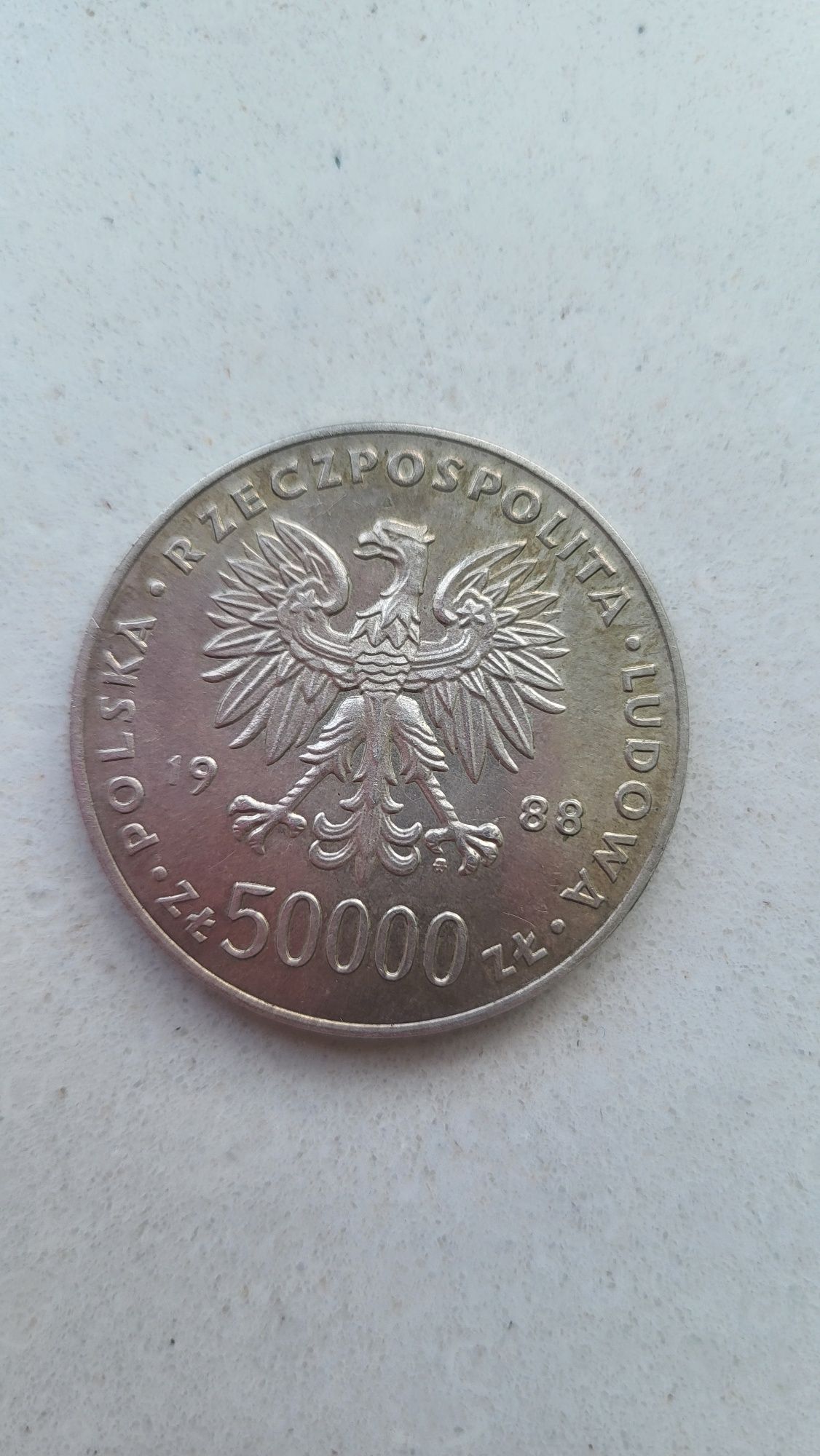 moneta 50000zl, 1988