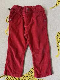 Spodnie z miekkiego drobnego sztruksu Czerwone 86