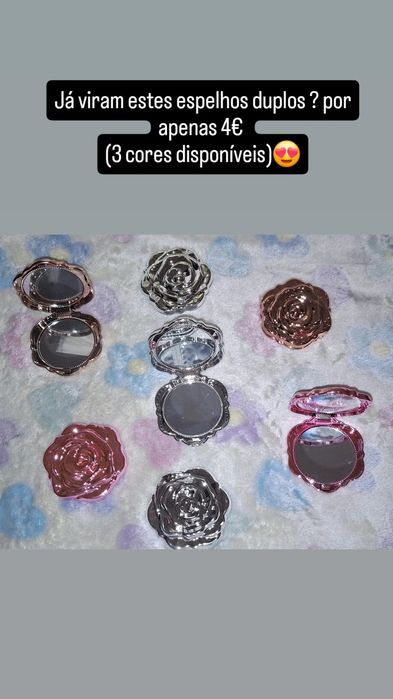 Espelhos, 3 cores disponíveis