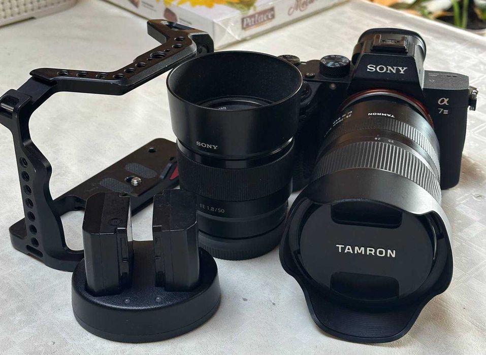 Sony alpha 7iii +Обьективы Tamron 28-75 2.8+ Sony 50mm 1.8+клетка