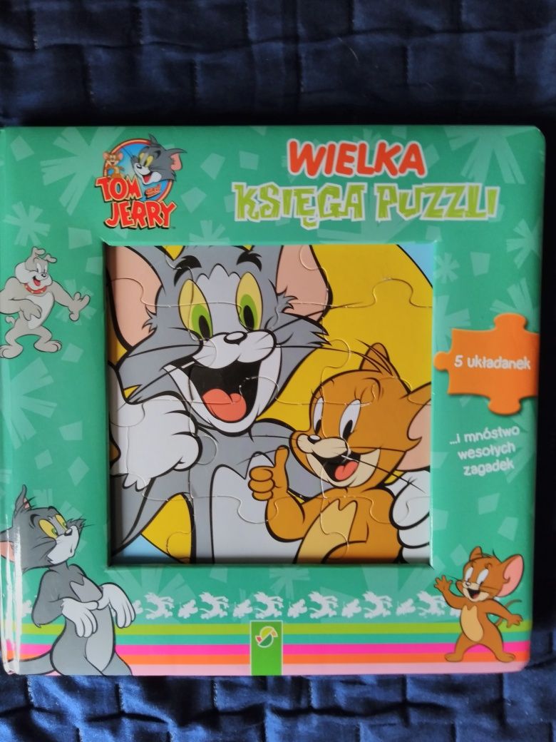 Wielka Księga Puzzli Tom Jerry zadania bdb od 3 lat