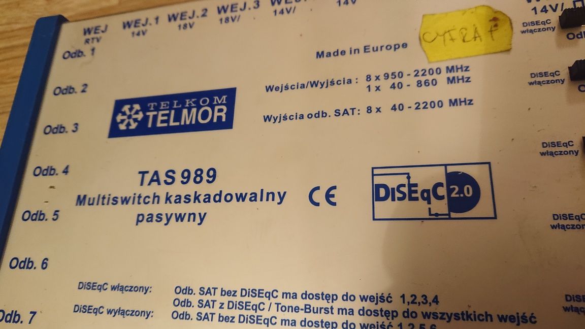 Multiswitch kaskadowy Telmor TAS 9899/8 x2