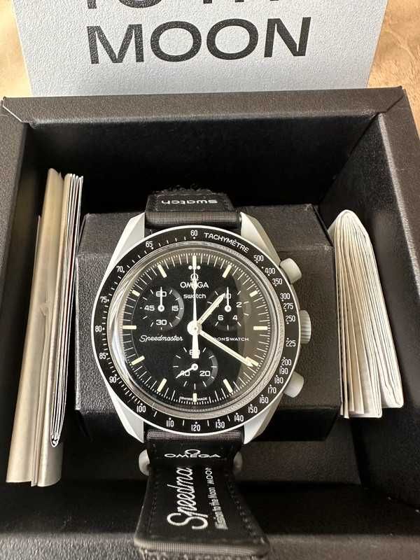Omega x Swatch SO33M100 Księżyc - Stylowy Kosmiczny Design