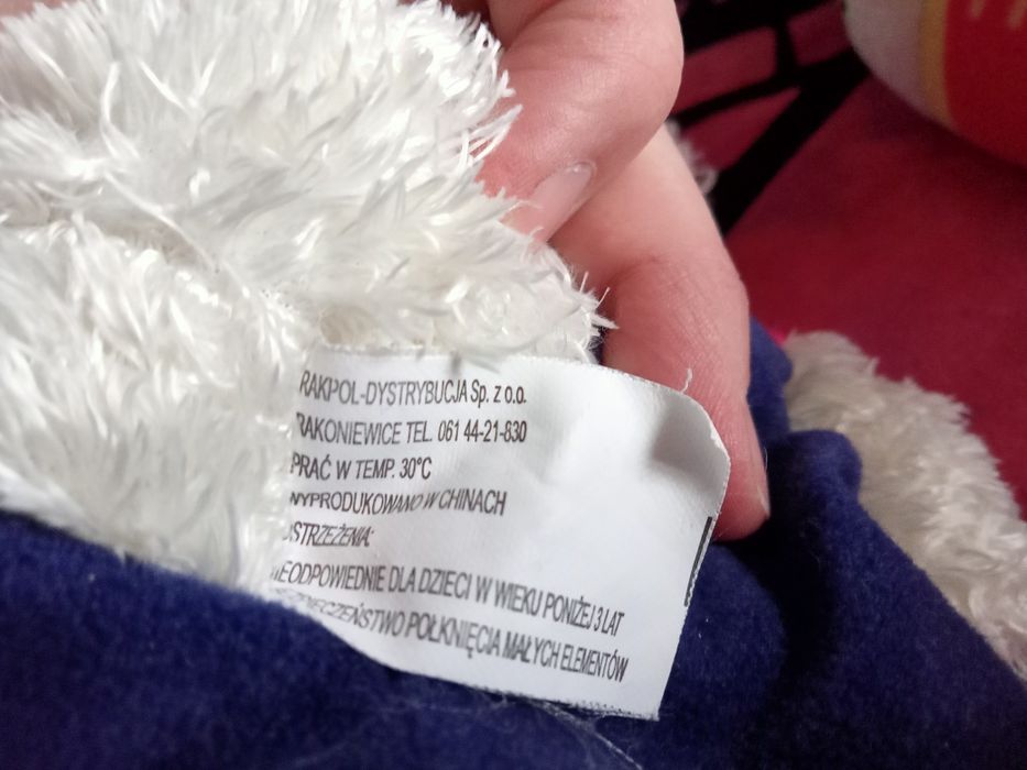 Biały słodki miś w ubranku