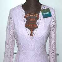sukienka MISSGUIDED koronka koronkowa 34 xs 36 s fioletowa różową