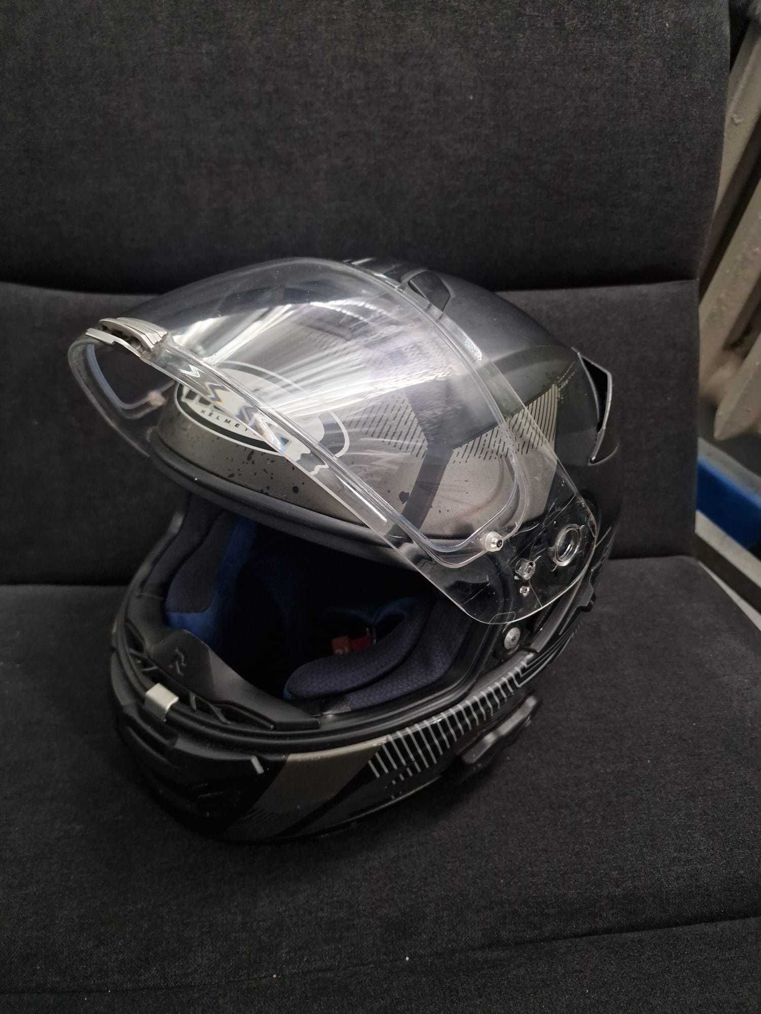 Kask  motocyklowy HjC R zapięcie DD rozmiar M z interkomem Sena SMH10R