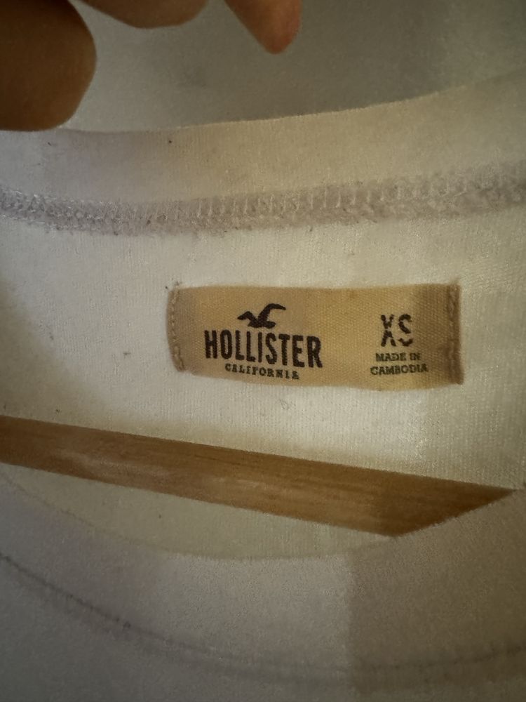 T-shirt koszulka  hollister xs biała