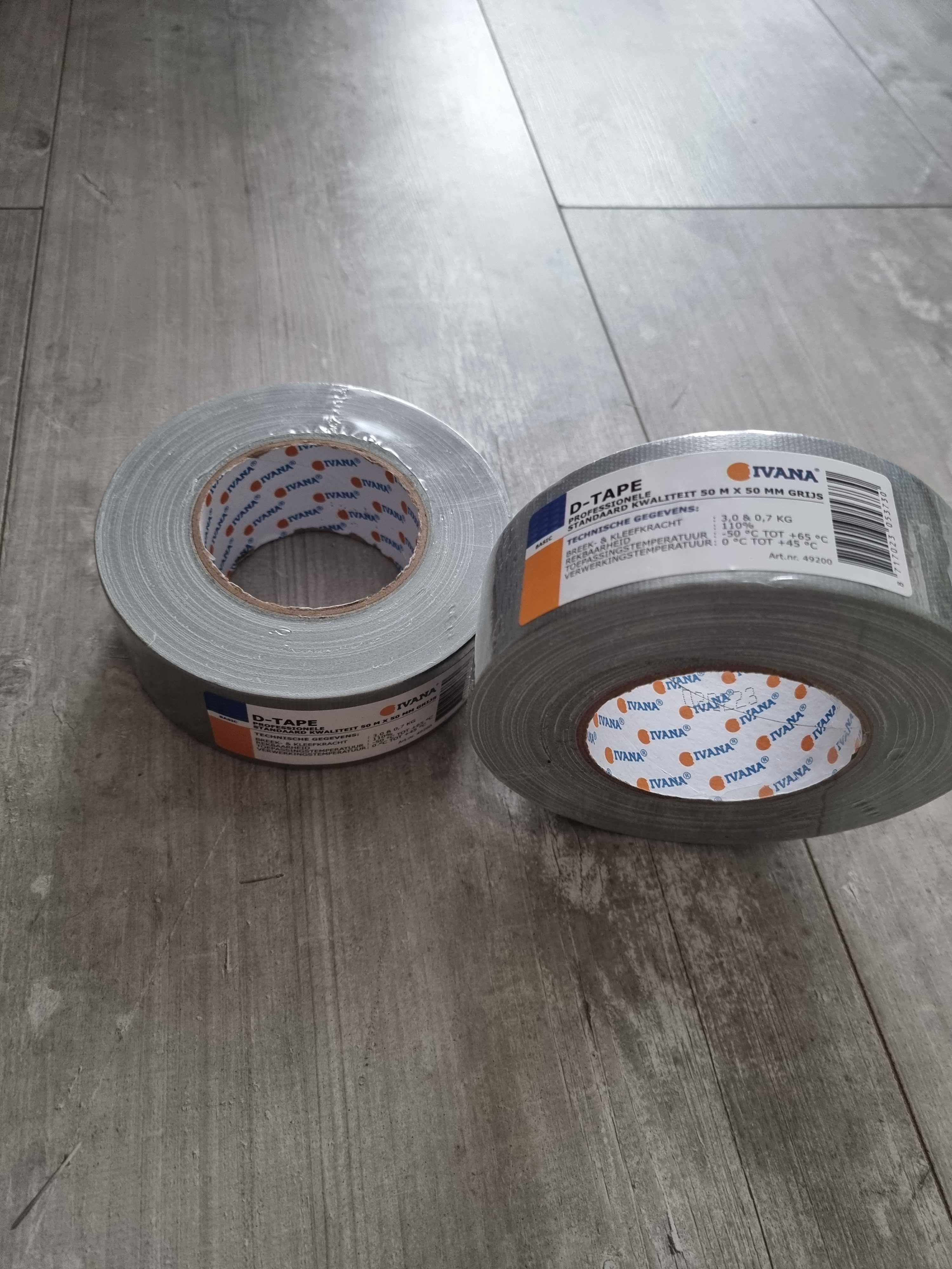 Wodoodporna ivana taśma d-tape bawełniana 50m x 50mm grijss