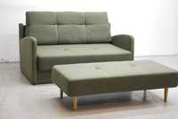 OJW wielka sofa 3osobowa + pufa, tkanina okazja