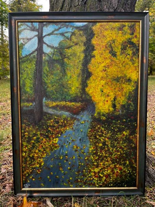 Jesienne pejzaże – akryl na płótnie, 50×70 cm