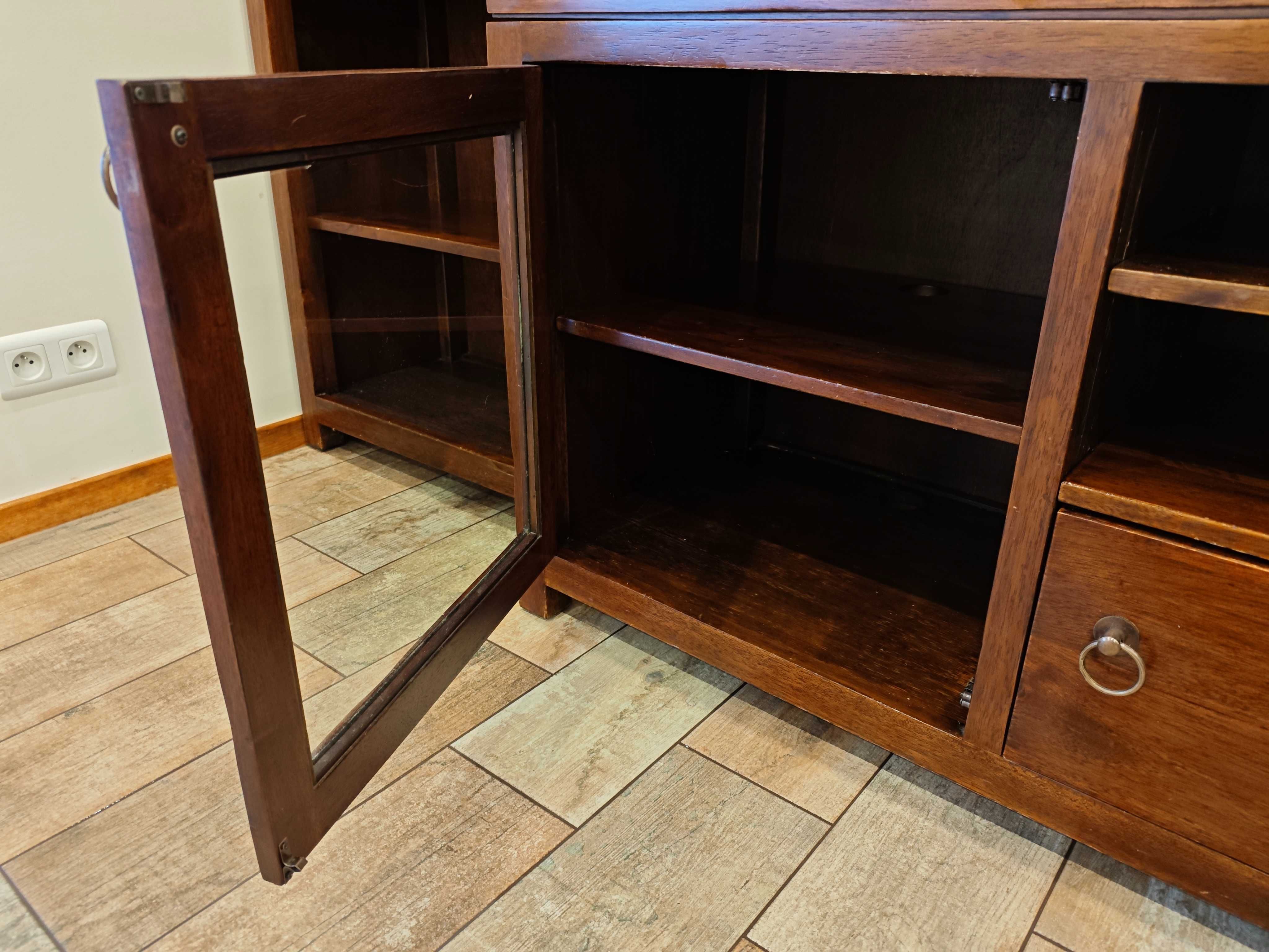 Szafka RTV Almi Decor Meble TOLEDO Komoda Palisander TEAK Kolonialny