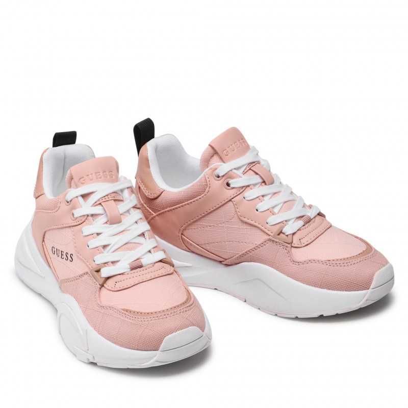 Nowe z metką w kartonie GUESS Bestie Pink - sneakersy, adidasy 38