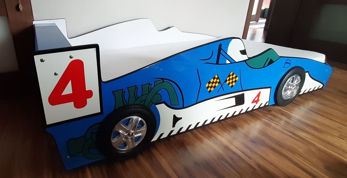 Łóżko auto z materacem 90x200