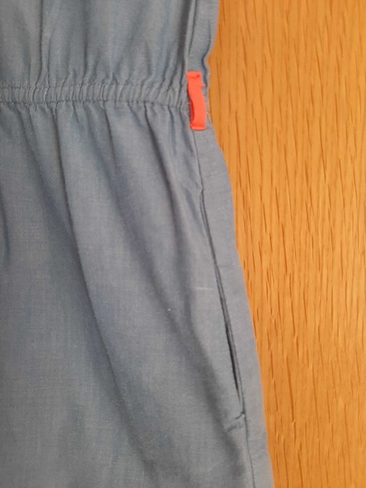 Vestido algodão azul ganga -10 anos (140 cm)