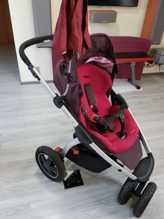 Wózek Maxi Cosi Mura 3 + Cabrio-fix zestaw dla dziewczynki