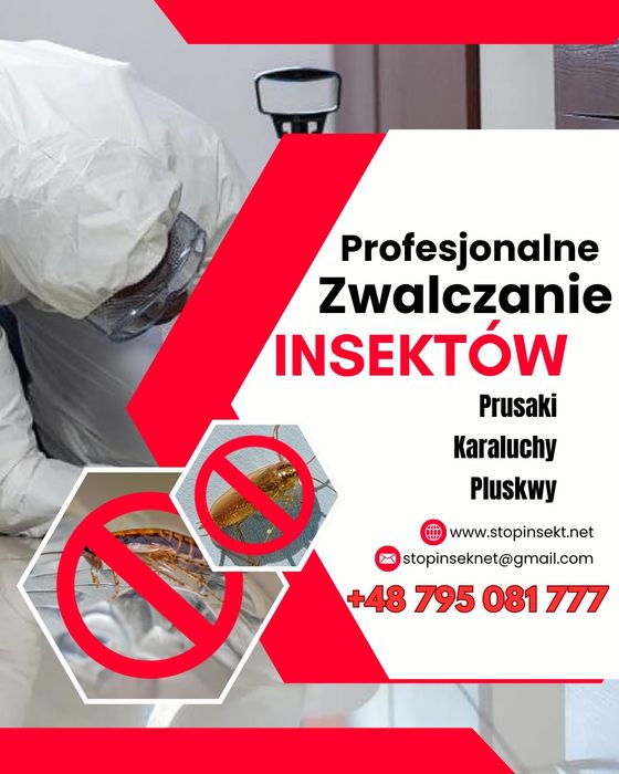 Zwalczanie : Pluskwy Karaluchy Prusaki Kret Komar Kleszcz