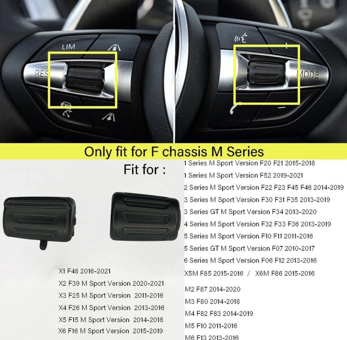 Кнопки на руль BMW F серия
